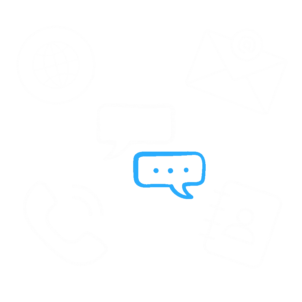 Animated contact illustration