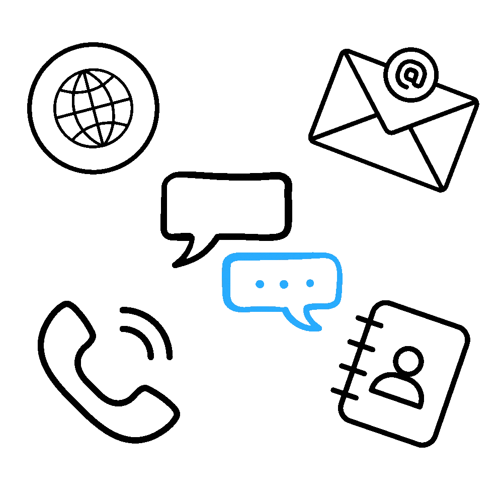 Animated contact illustration